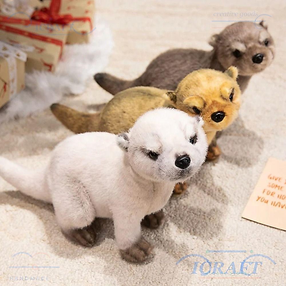 CRAFTMX Otter ตุ๊กตาตุ๊กตา,ตุ๊กตา Lying Posture Otter ตุ๊กตา,ประณีต 38 ซม.จําลอง Otter ตุ๊กตาของเล่น