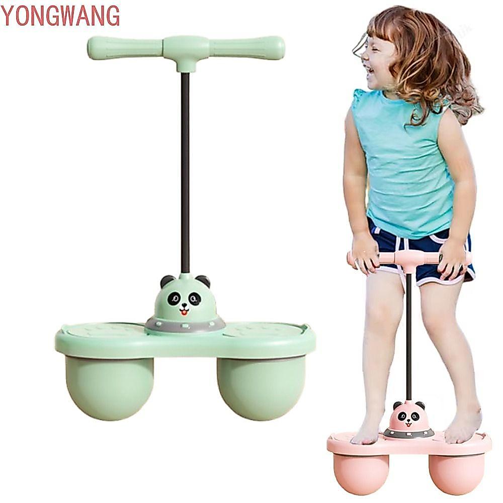 YONGWANG66ZX Panda Jumping Ball ของเล่น,การ์ตูน Double Ball กลางแจ้ง Bouncing Ball, พร้อมที่จับสูง R