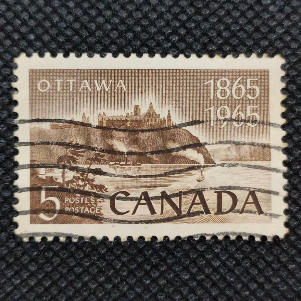1965 แสตมป์แคนาดา-แสตมป์มือสองที่สมบูรณ์-Ottawa-1865-1965