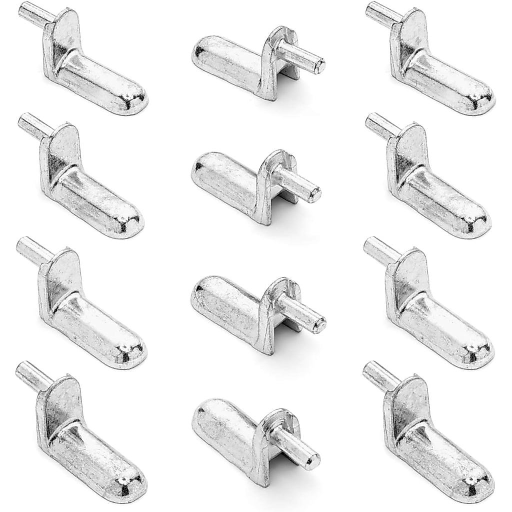 หมุดชั้นวางของ #113301 เข้ากันได้กับ IKEA BESTA (12 แพ็ค Silver Straight Stainless Steel 4mm x 25mm)