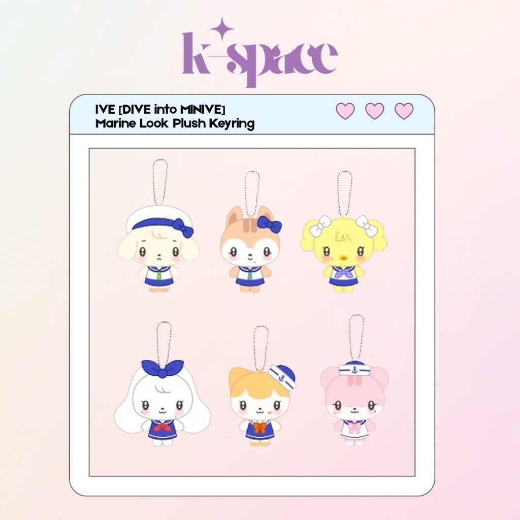 IVE [ดําน้ําเป็น MINIVE] พวงกุญแจตุ๊กตา Marine Look