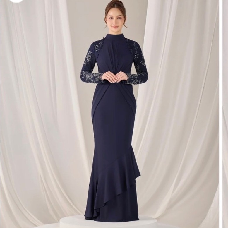 HIJABISTAHUB LUNARA DRESS(NAVY BLUE)