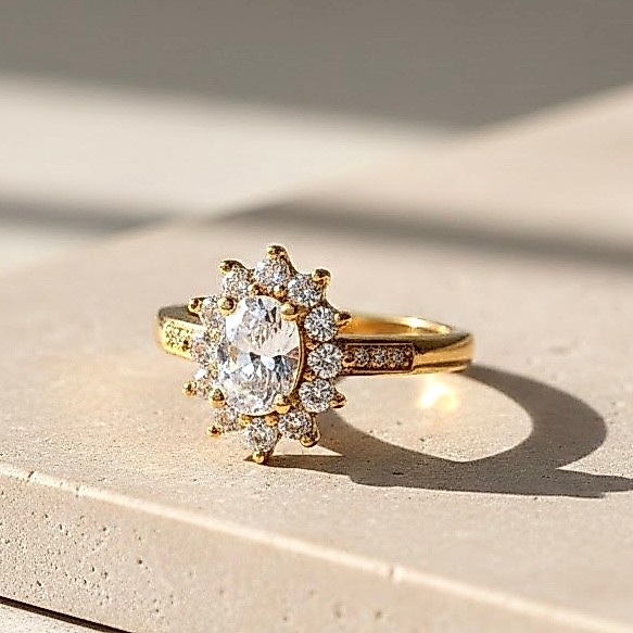 KT Fashion Bangkok Gold Colourful Ring สําหรับผู้หญิง