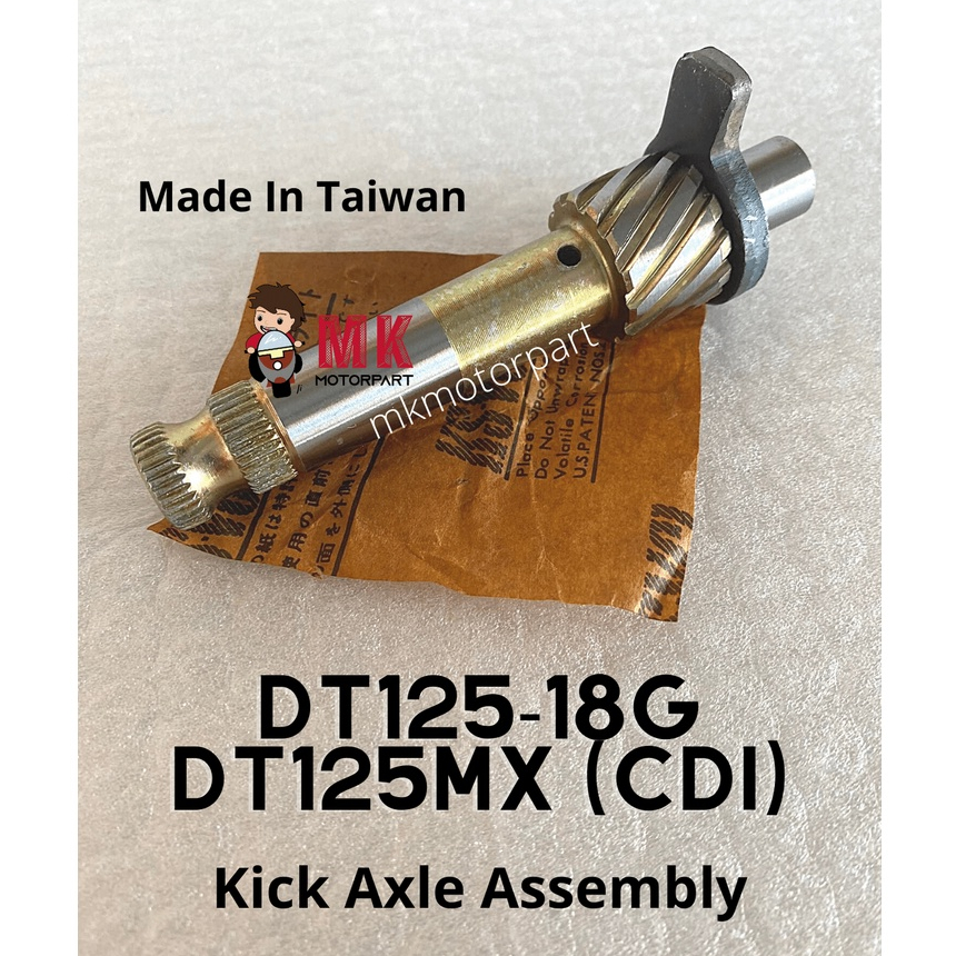 KICK STARTER SHAFT Yamaha DT125 18G 3TT / DT125 Enduro (CDI) Kick Axle Assembly / Sap Engko Pedal [ 