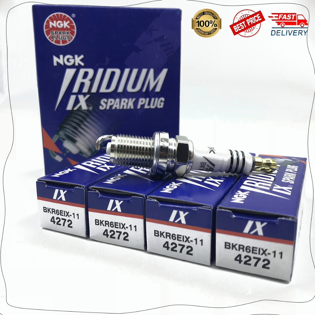 4 ชิ้น BKR6EIX-11 4272 หัวเทียนอิริเดียมเหมาะสําหรับ Toyota Chevy Mazda Lexus Honda Suzuki 1.5L 2.0L