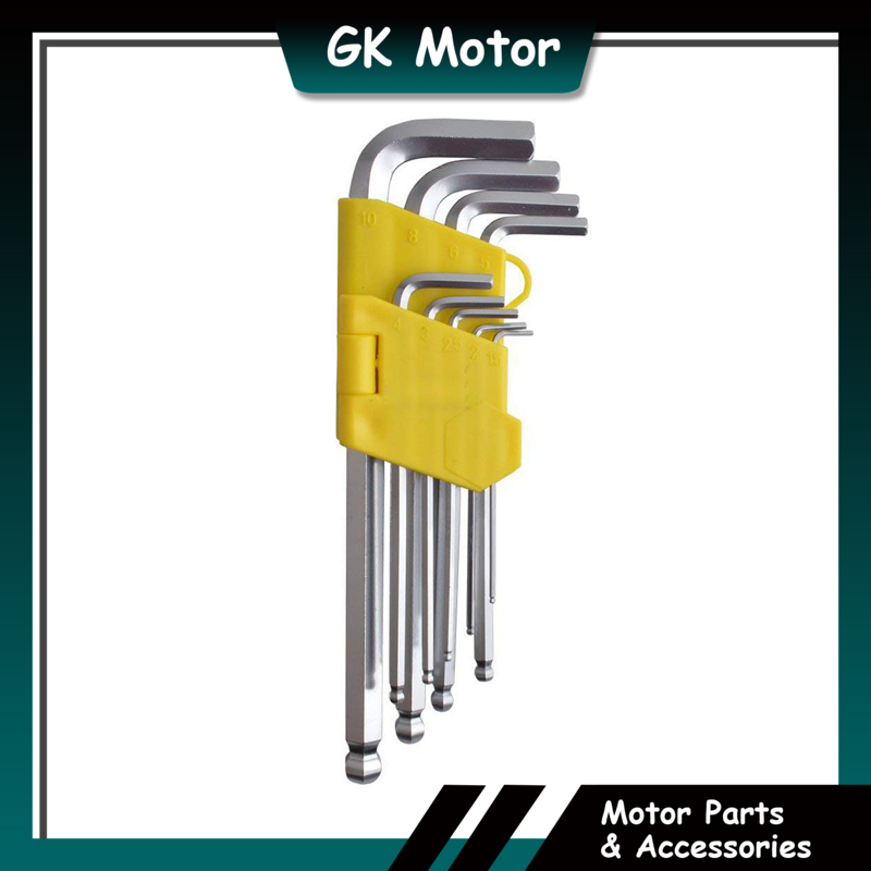 9PCS HEX ALLEN KEY BALL POINT ALLEN HEX KEY WRENCH BALL END HEX KEY