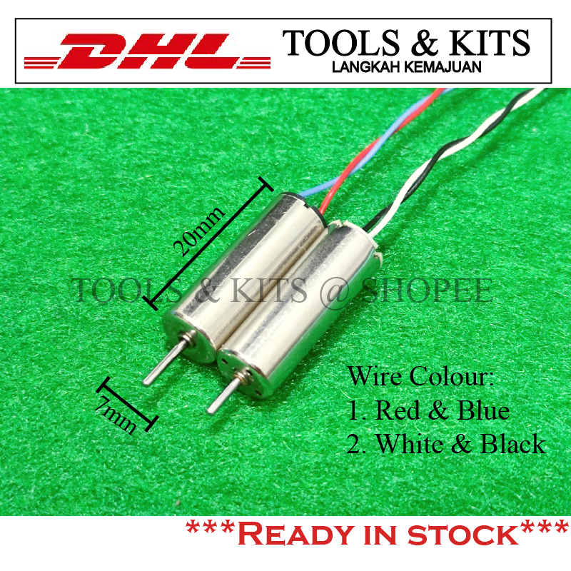 720 Coreless DC Motor High Speed High Torque 45000RPM for RC Drone Helicopter Model DIY Solar Plane 