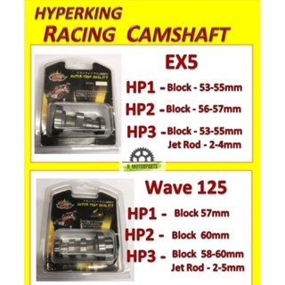 เพลาลูกเบี้ยว เพลาลูกเบี้ยวสูง พร้อมแบริ่ง สําหรับแข่งรถ HYPER KING EX5 W125 W100 CLASS1 WAVE125