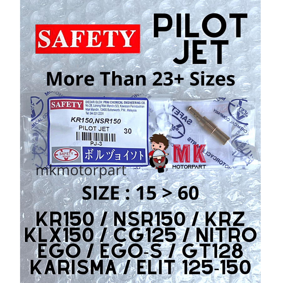 [ ความปลอดภัย ] PILOT JET KR150 KIPS / NSR150 / KRZ / KLX150 / GT128 / EGO / EGOS / CG125 / NITRO / KARISMA / ELIT125 ELIT150
