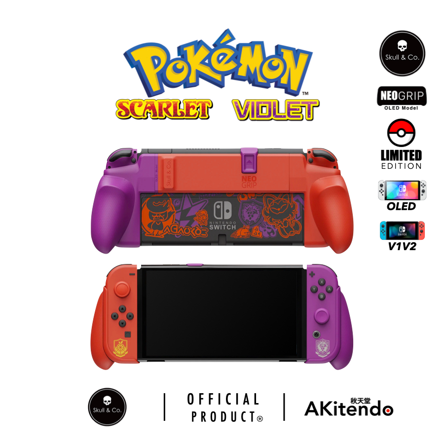 Skull &amp; Co Pokémon Scarlet &amp; Violet Limited Edition NeoGrip สําหรับ Nintendo Switch / Switch OLED
