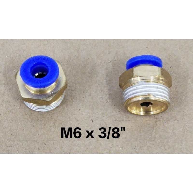FZ M6 x 3/8" ข้อต่อ PVC แบบตรง