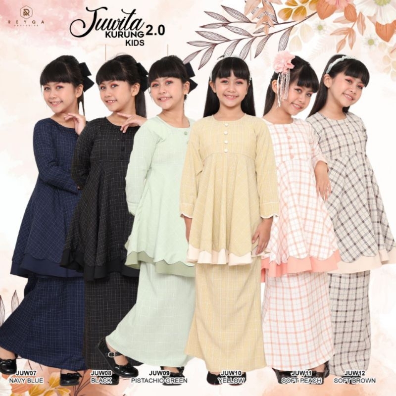 Baju KURUNG JUWITA KID GIRLS SEDON FAMILY RAYA 2022