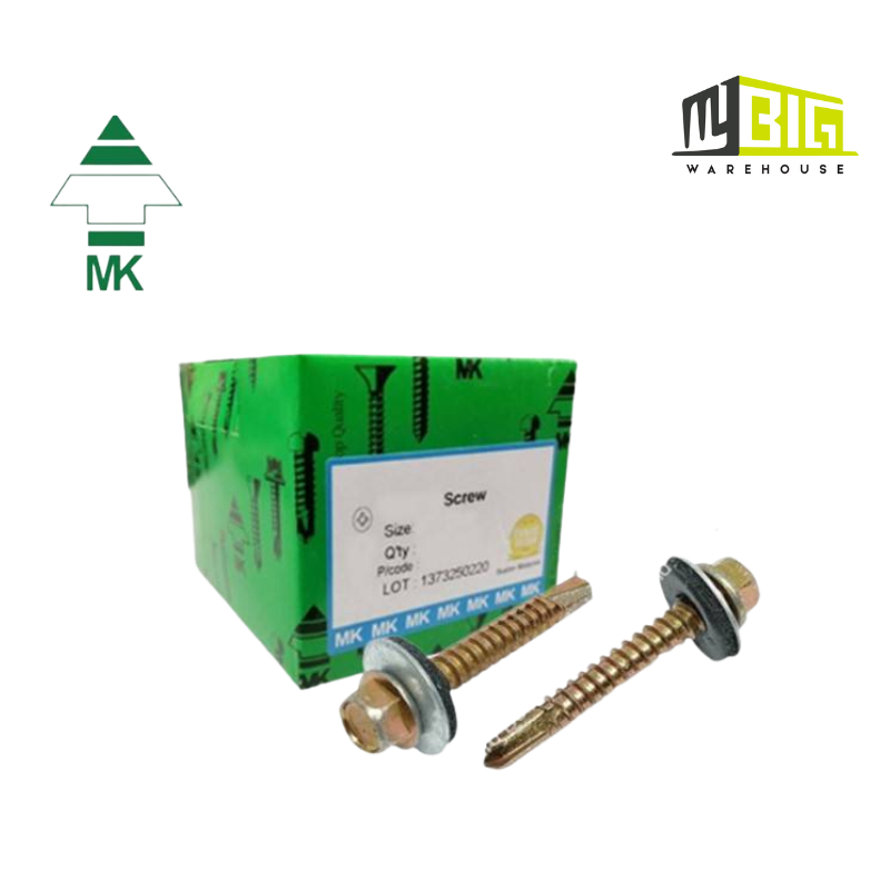 MK BRAND DS-HW 520 SELF DRILLING SCREWS / SKRU ATAP/ SKRU BUMBUNG (ZY) X 500 ชิ้น