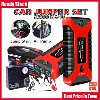 99800mAh 12V Car Jumper Powerbank Jumper Power Bank Jumper Kereta Car Jumper Starter With Pump