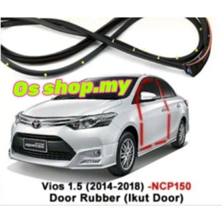 ยางซีลประตูรถยนต์ สําหรับ Toyota Vios ncp150 2014-2020 Gotah pintu 2015 2016 2017 2018 2019