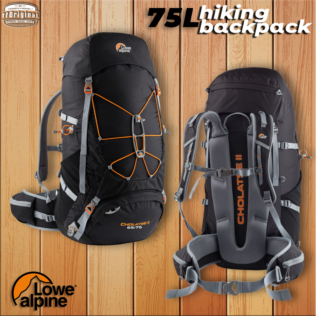 Lowe ALPINE CHOLASTE II 65:75 กระเป๋าเป้สะพายหลัง 75L Outdoor Travelling กระเป๋าเป้สะพายหลังเดินป่าก