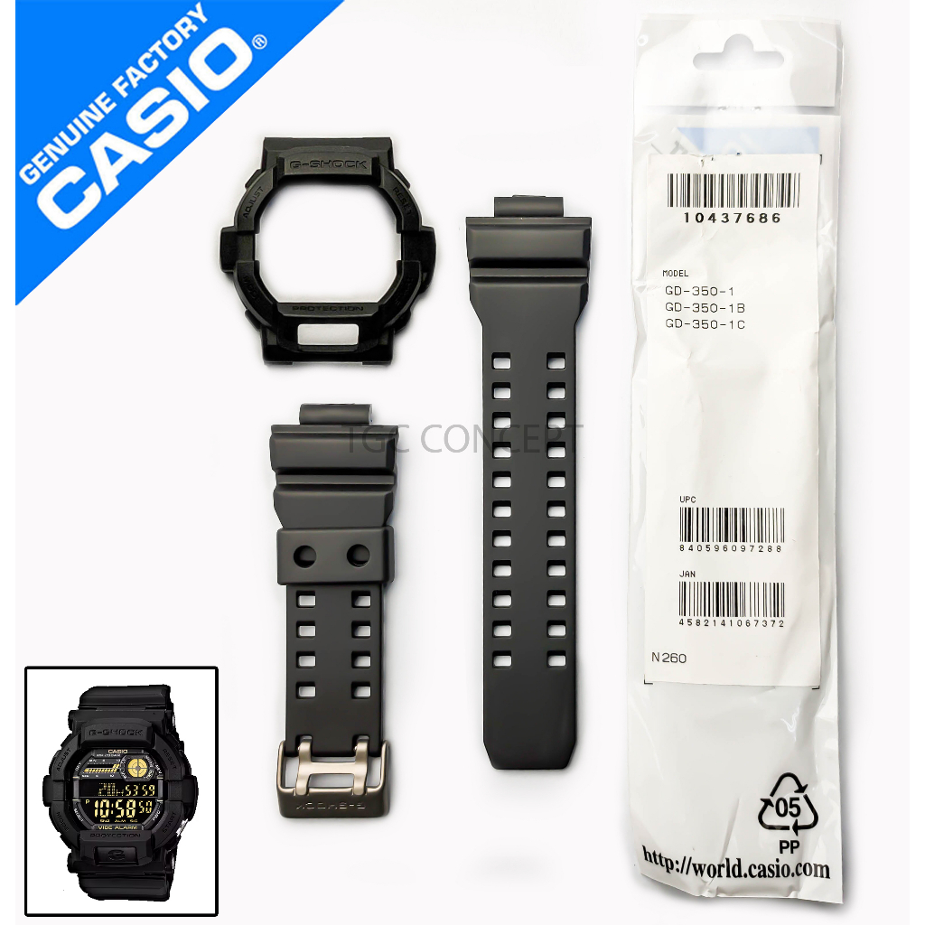 Band & BEZEL REPLACEMENT PARTS สําหรับ G-SHOCK WATCH GD-350-1B GD350-1B GD-350 GD-350GB VIBRATION AL