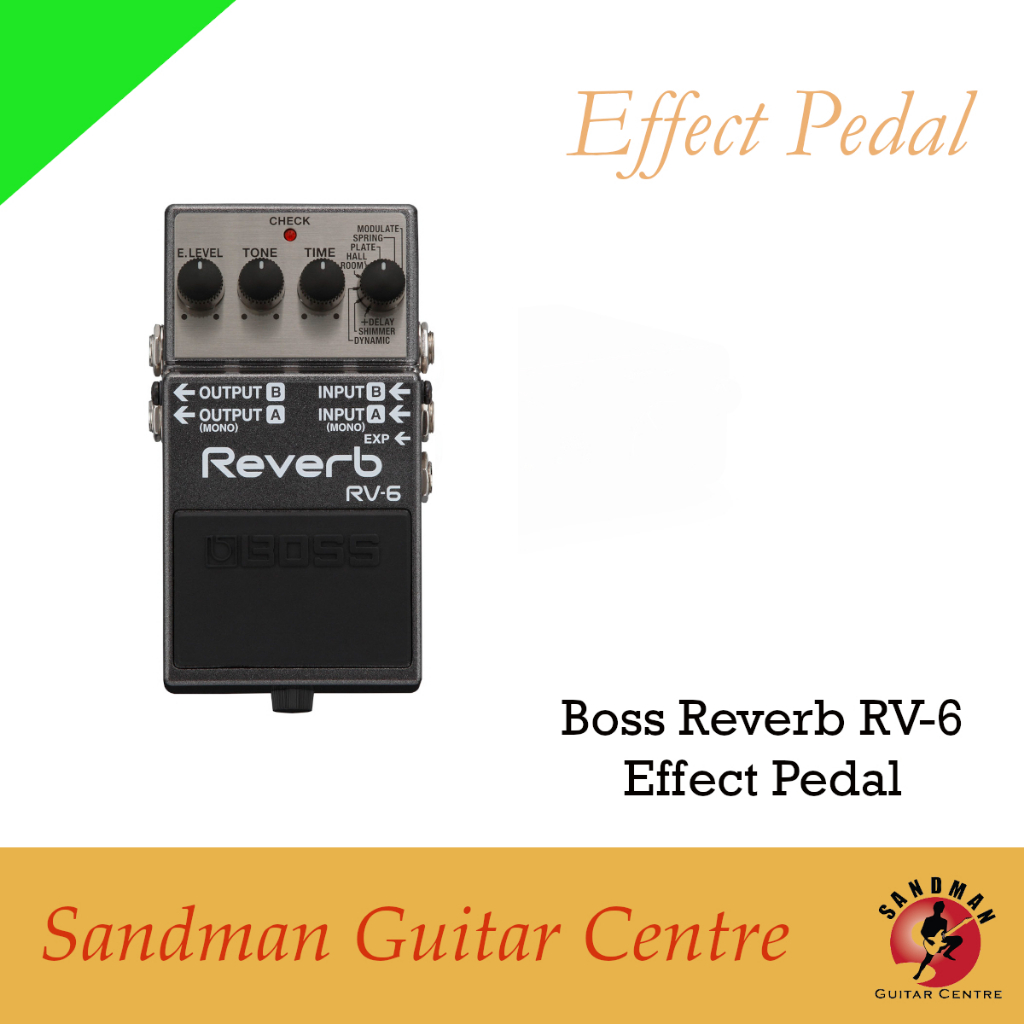 แป้นเหยียบเอฟเฟกต์ Boss Reverb RV-6