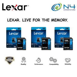 Lexar การ์ดหน่วยความจํา 32GB 64GB 128GB SDHC SDXC UHS-I 800 ชิ้น