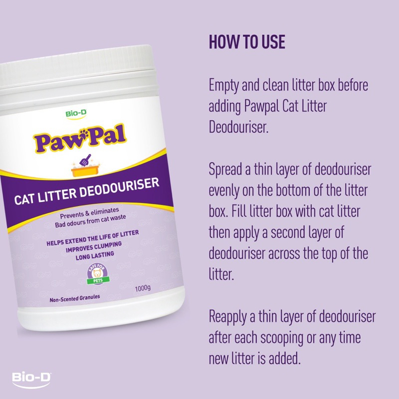 Pawpal Cat Litter Deododouriser powder 1000g 猫咪猫咪猫学学学生粉