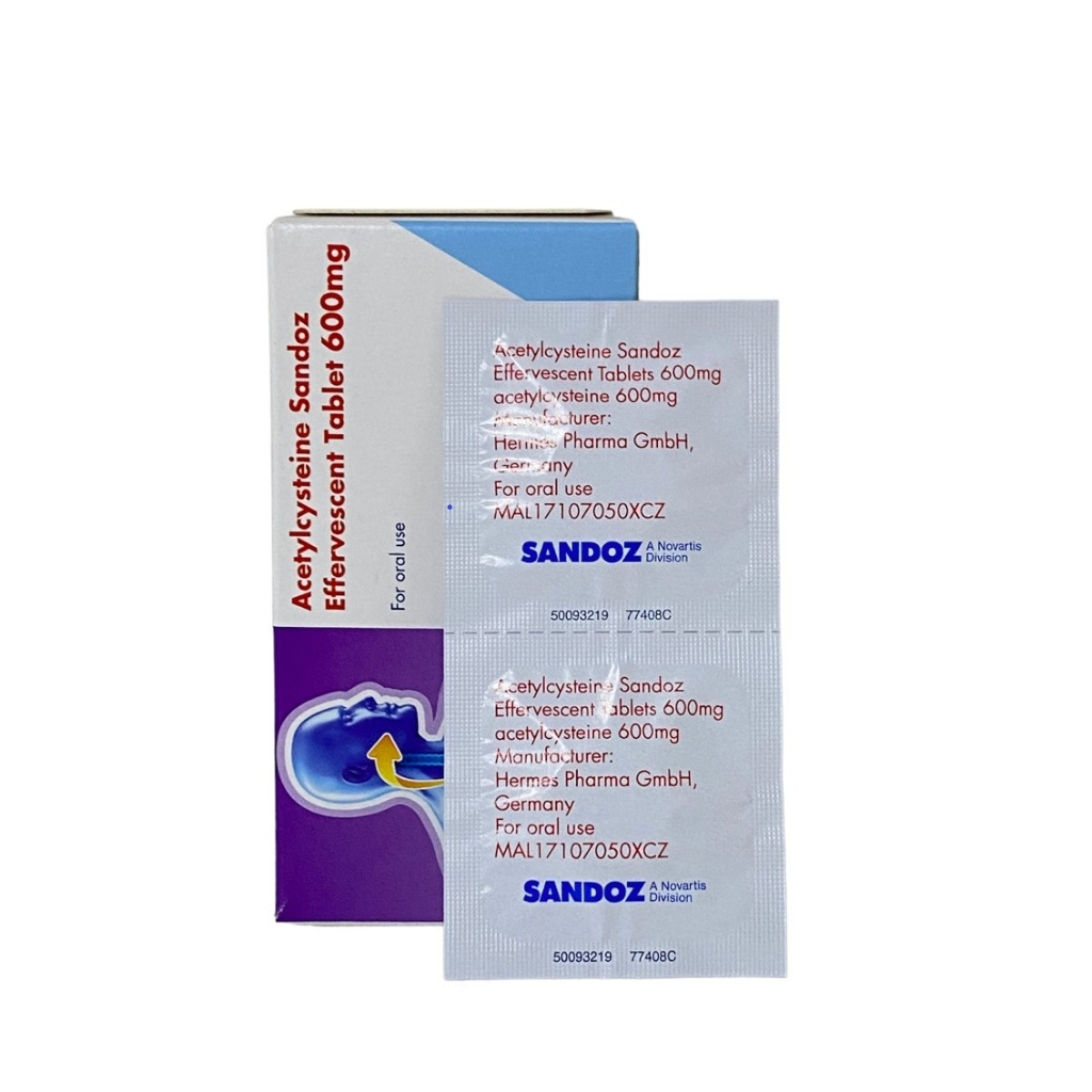 SANDOZ Acetylcysteine แท็บฟู่ 600มก. 2s/stp