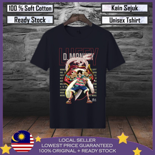 เสื้อยืด ผ้าฝ้าย 100% พิมพ์ลาย One Piece Monkey D Luffy Baju Viral Lelaki พรีเมี่ยม สําหรับผู้ชาย