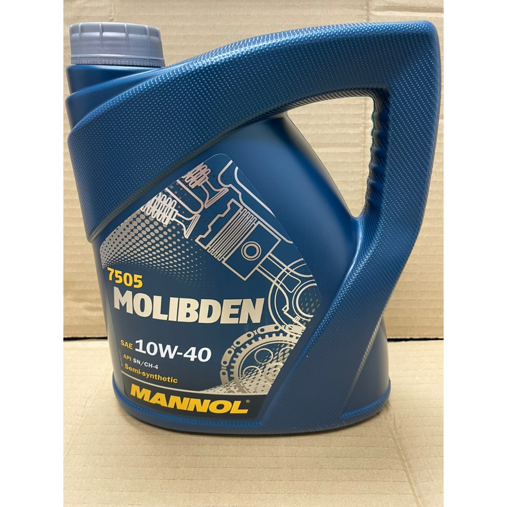 MANOL 7505 MOLIBDEN SEMI 10W-40 4L ENGINE OIL MINYAK HITAM 4LITERS 10W40 10-40 10W 40