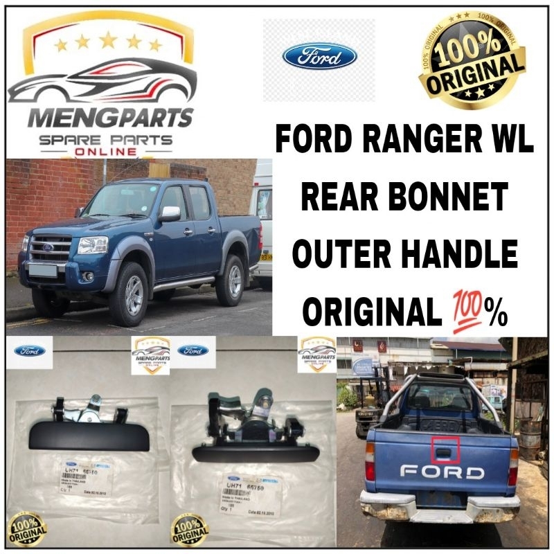 💯% FORD RANGER WL 1999Y-2007Y REAR BONNET OUTER HANDLE *สีดํา* UH71-65-750