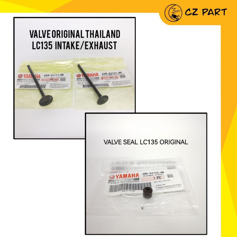 ซีลวาล์วและวาล์ว YAMAHA LC135 INTAKE/EXHAUST