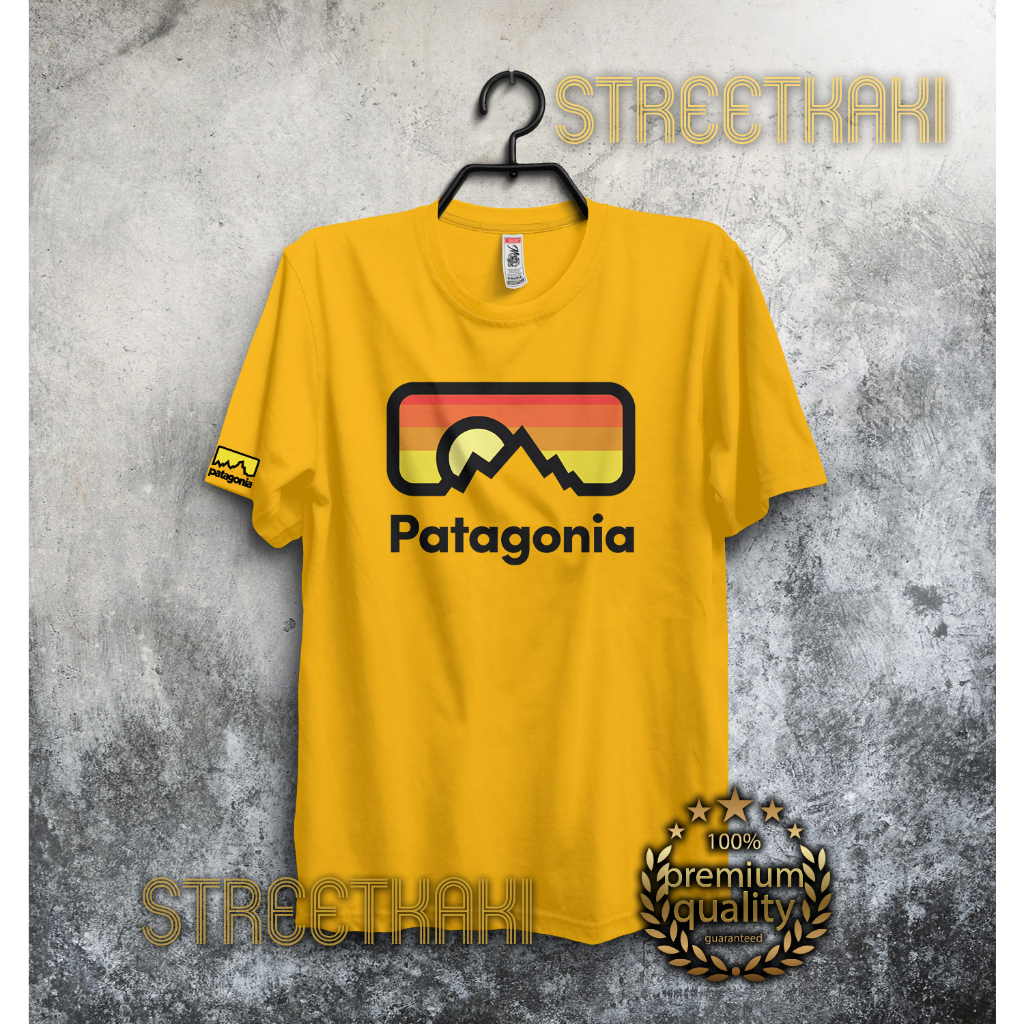 Patagonia เสื้อยืดไมโครไฟเบอร์ Dri-Fit S ถึง 5XL เดินป่ากลางแจ้งสไตล์วินเทจผ้าฝ้ายพรีเมี่ยม Tees