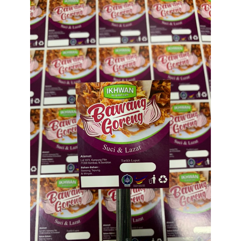 สติ๊กเกอร์ฉลาก PRODUK 3 ซม./4 ซม./5 ซม./6 ซม. MIRRORKOTE สติ๊กเกอร์ AVERY DENNISON 100 ชิ้น