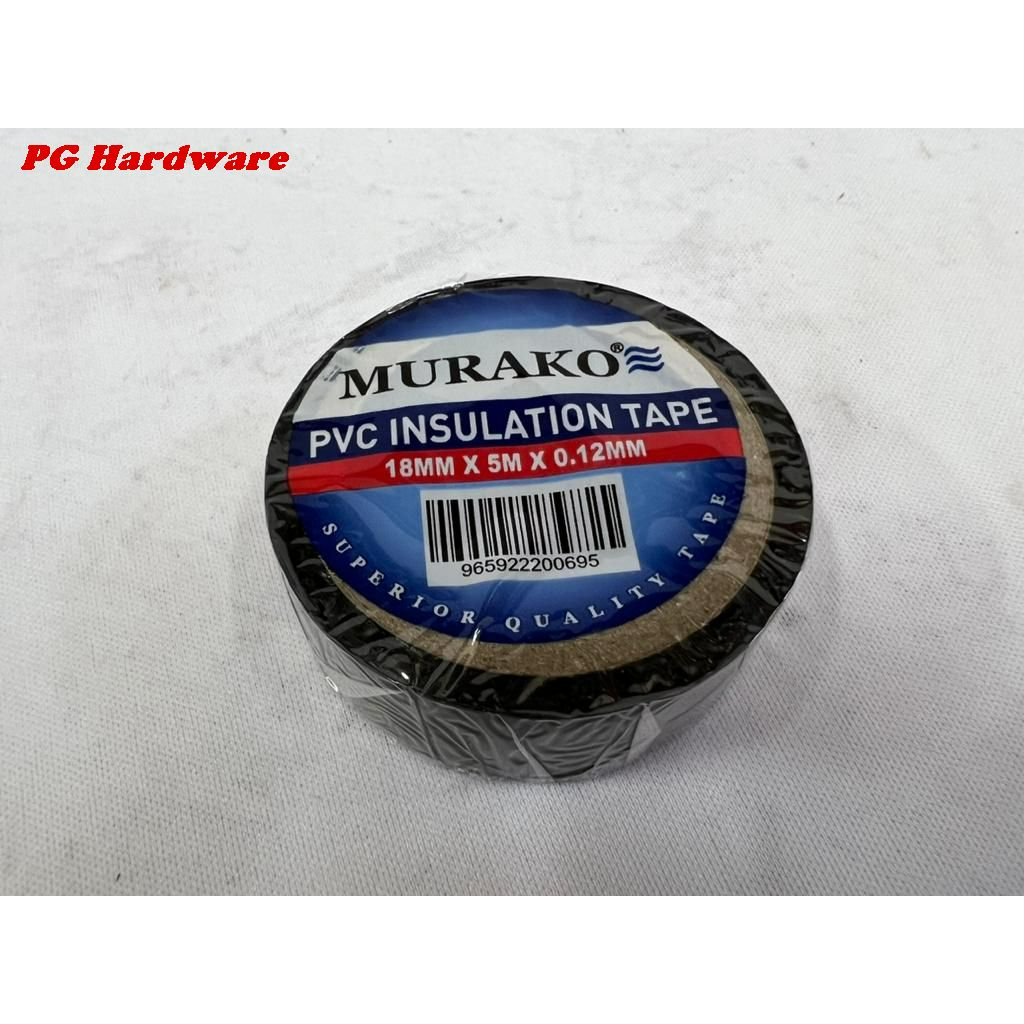 MURAKO ฉนวน PVC @18mm x 5m x 0.12mm ( สีดํา )
