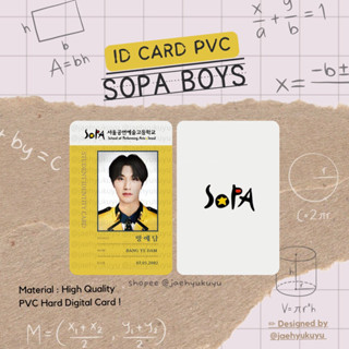 Treasure บัตรประจําตัว PVC Sopa High School Sopa Boys