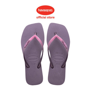 Havaianas รองเท้าแตะฟลิปฟลอป ทรงสี่เหลี่ยม แต่งกลิตเตอร์ สําหรับผู้หญิง