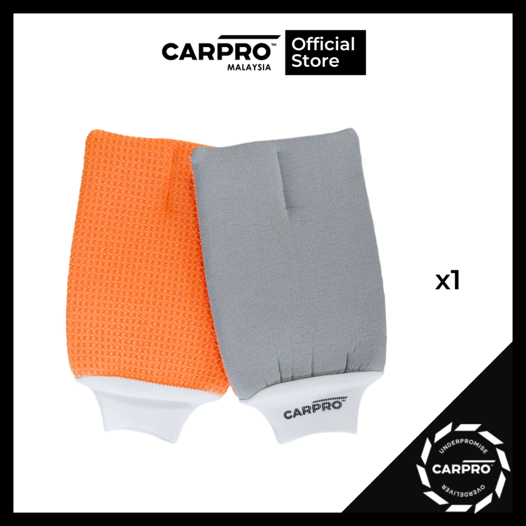 CARPRO GlassMitt (1 ชิ้น)- Double Sided Edge - ถึง - Edge น้ํายาทําความสะอาดกระจกภายใน