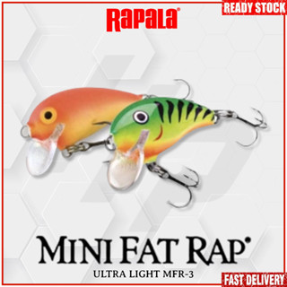 Rapala Mini Fat Rap MFR-3 เหยื่อตกปลาลอยน้ํา เบาพิเศษ (3 ซม.)