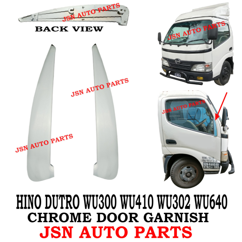 J126S08 CHROME ประตู GARNISH ชุด HINO 300 DUTRO WU300 WU410 WU640 WU302 LORRY รถบรรทุก AKSESORI
