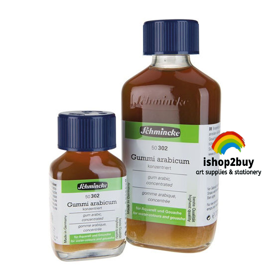 Schmincke Gum Arabic 200ml 60ml เครื่องผูกเข้มข้นสําหรับ Watercolor และ Gouache 50302