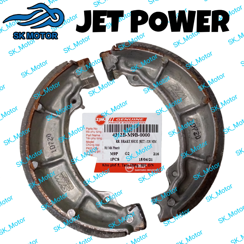 SYM JET POWER 125 ผ้าเบรคหลัง/ซับเบรค Belakang 4312B-M9B-0000