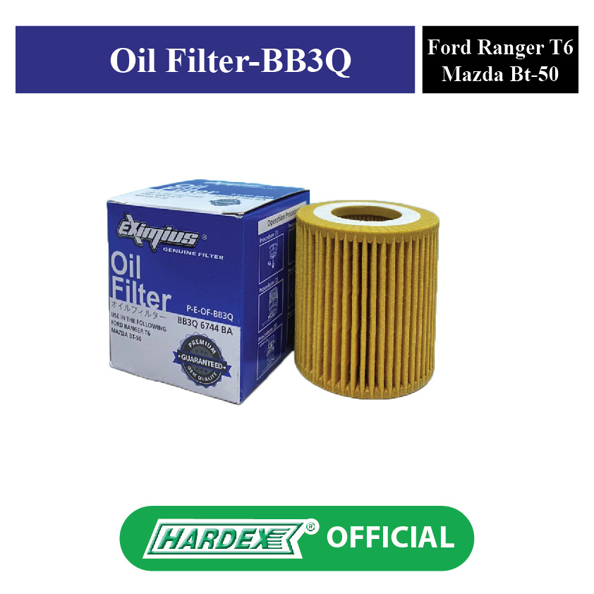 HARDEX Eximius กรองน้ํามันเครื่อง Ford Ranger T6 & Mazda B1-50 BB3Q P-E-OF-BB3Q