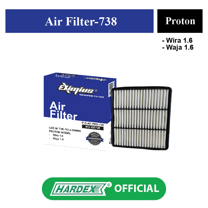 HARDEX Eximius กรองอากาศ 738 Proton Wira 1.6 & Proton Waja 1.6 P-E-AF-PRO-738