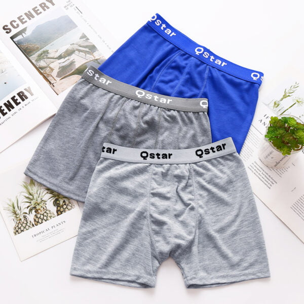 QStar Comfort Plain Boxers ชุดชั้นในผ้าฝ้ายนักมวยชาย