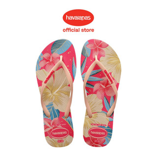 Havaianas รองเท้าแตะ ลายดอกไม้ สีชมพู สีชมพู สําหรับผู้หญิง