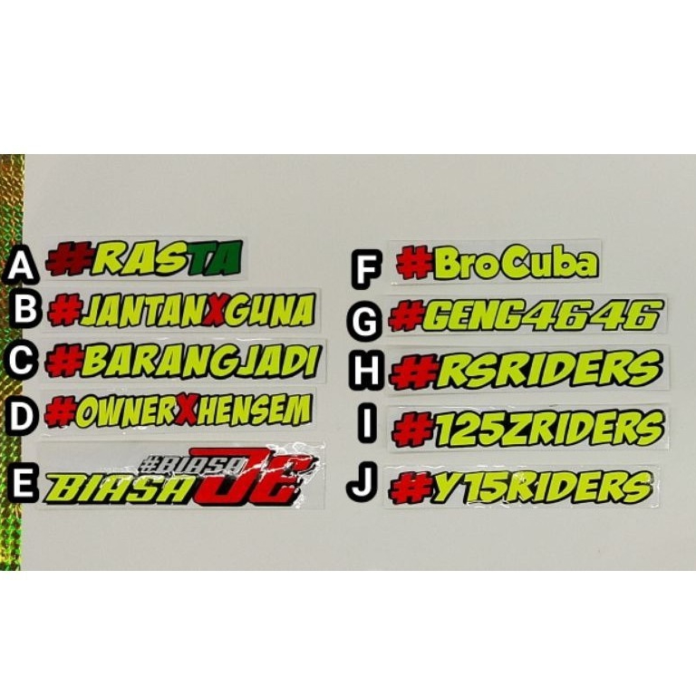 STIKER MOTOR STIKER CUTTING STIKER FALORECENT