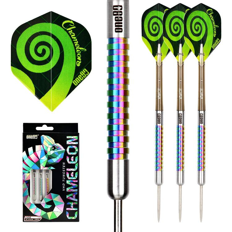 ONE80 STEEL TIP DART - 22G CHAMELEON VHD TUNGSTEN DARTS JADE (22G)