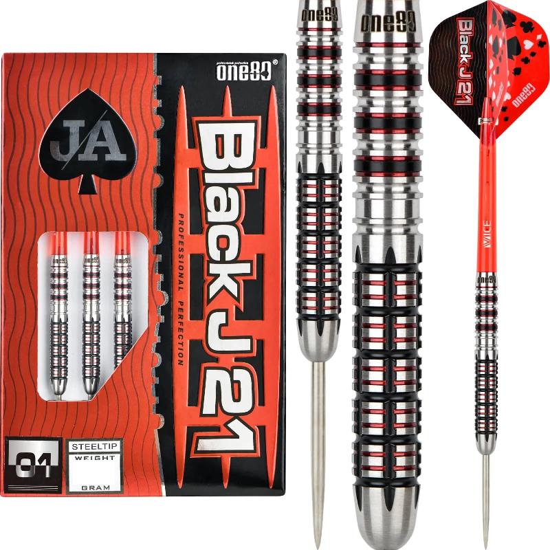 ONE80 STEEL TIP DART - 23G (BLACK J21-01) เหล็กทังสเตน 90% DARTS 23G