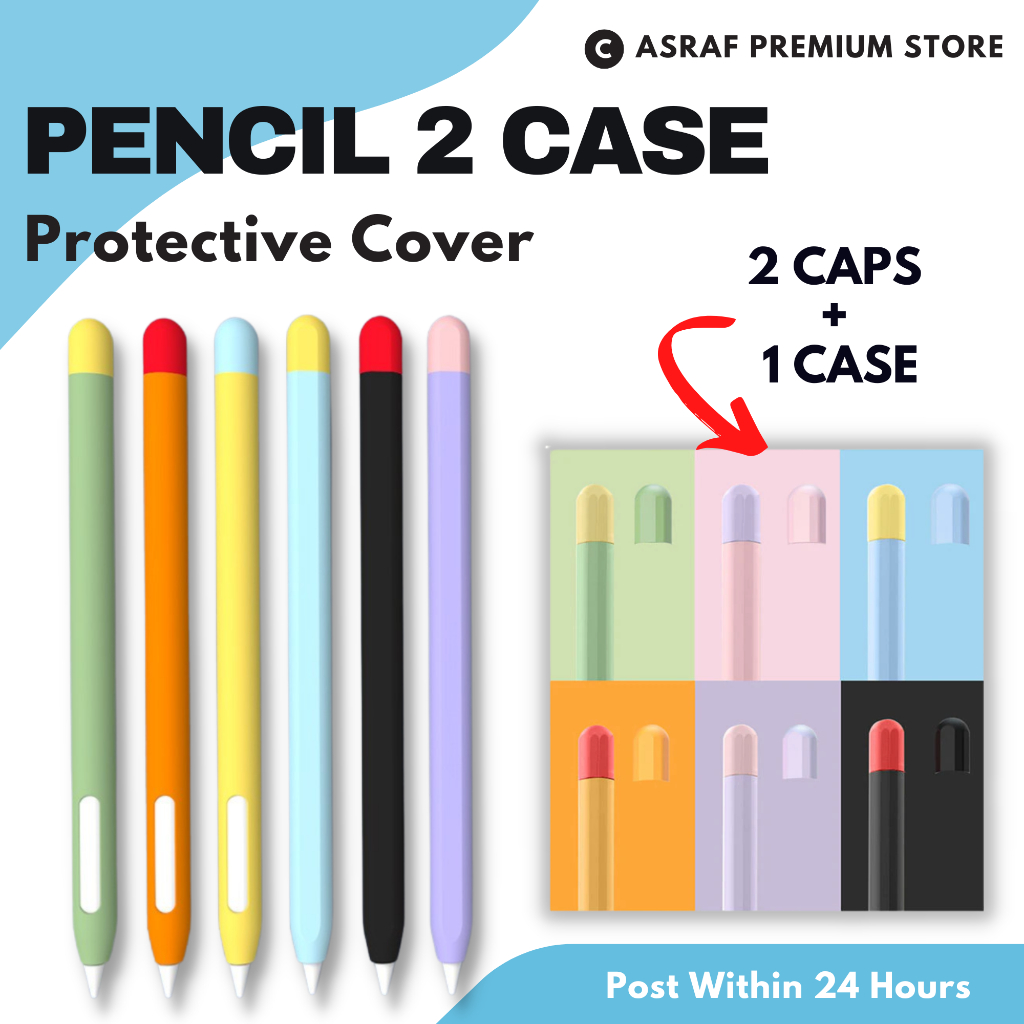 เคสปากกาสไตลัส ซิลิโคน สีแคนดี้ สําหรับ Apple Pencil Pen Stylus 2 1