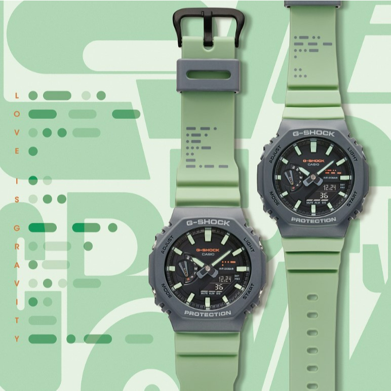 GA-2100 นาฬิกา ANALOG-DIGITAL AUTO LIGHT นาฬิกา UNISEX GA-2100 SERIES LOV-22B-8A PR นาฬิกาสายนาฬิกาอ