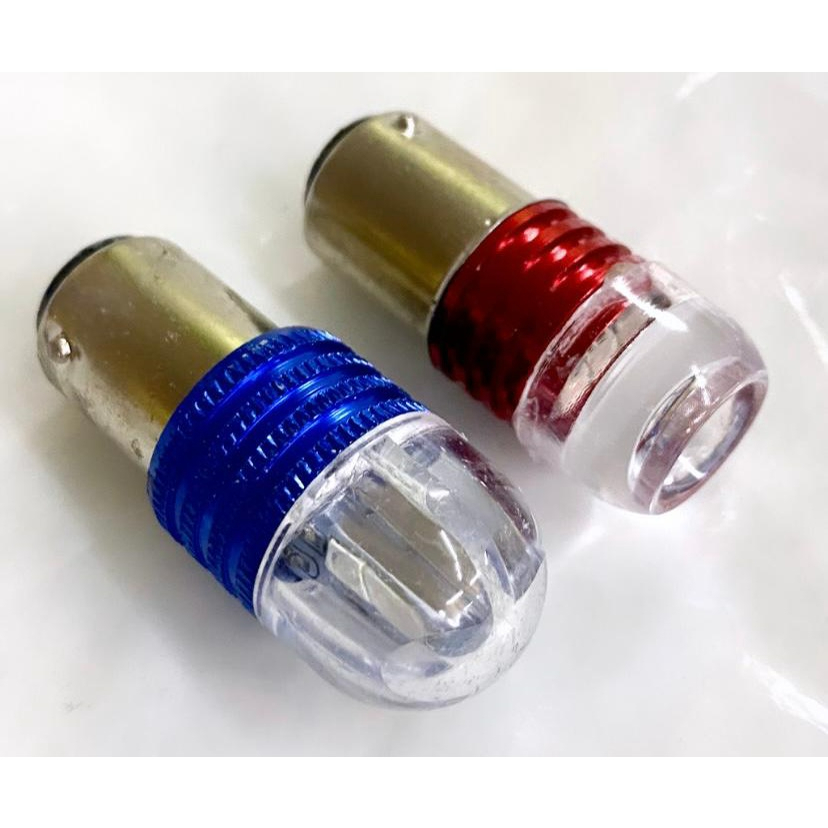 LED BULB KELIP REAR BULB FLASHER MENTOL LAMPU BELAKANG TAIL LAMP RED BLUE BIRU MERAH LIGHT LAMP เบรค