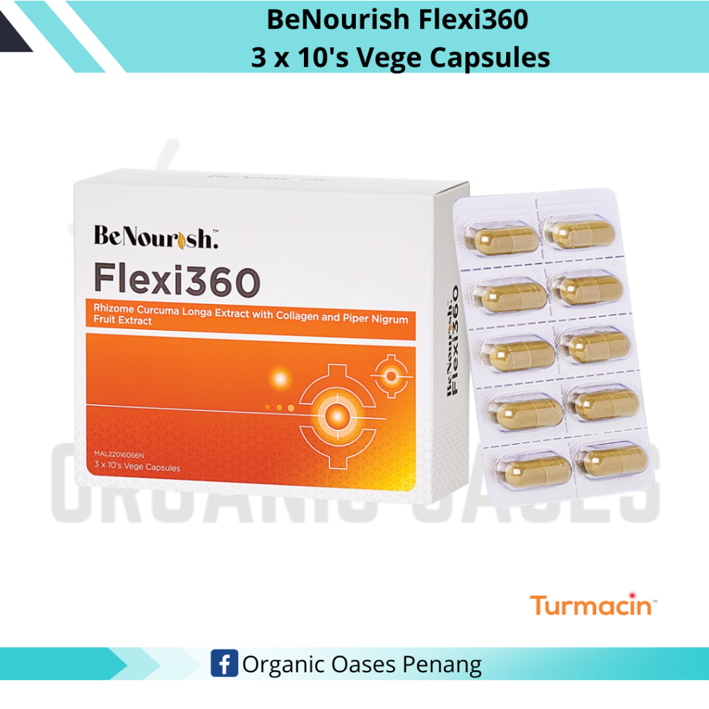 Benourish Flexi360 3 x 10s vege แคปซูล (อาหารเสริม Joint Rescue) EXP 05/2025